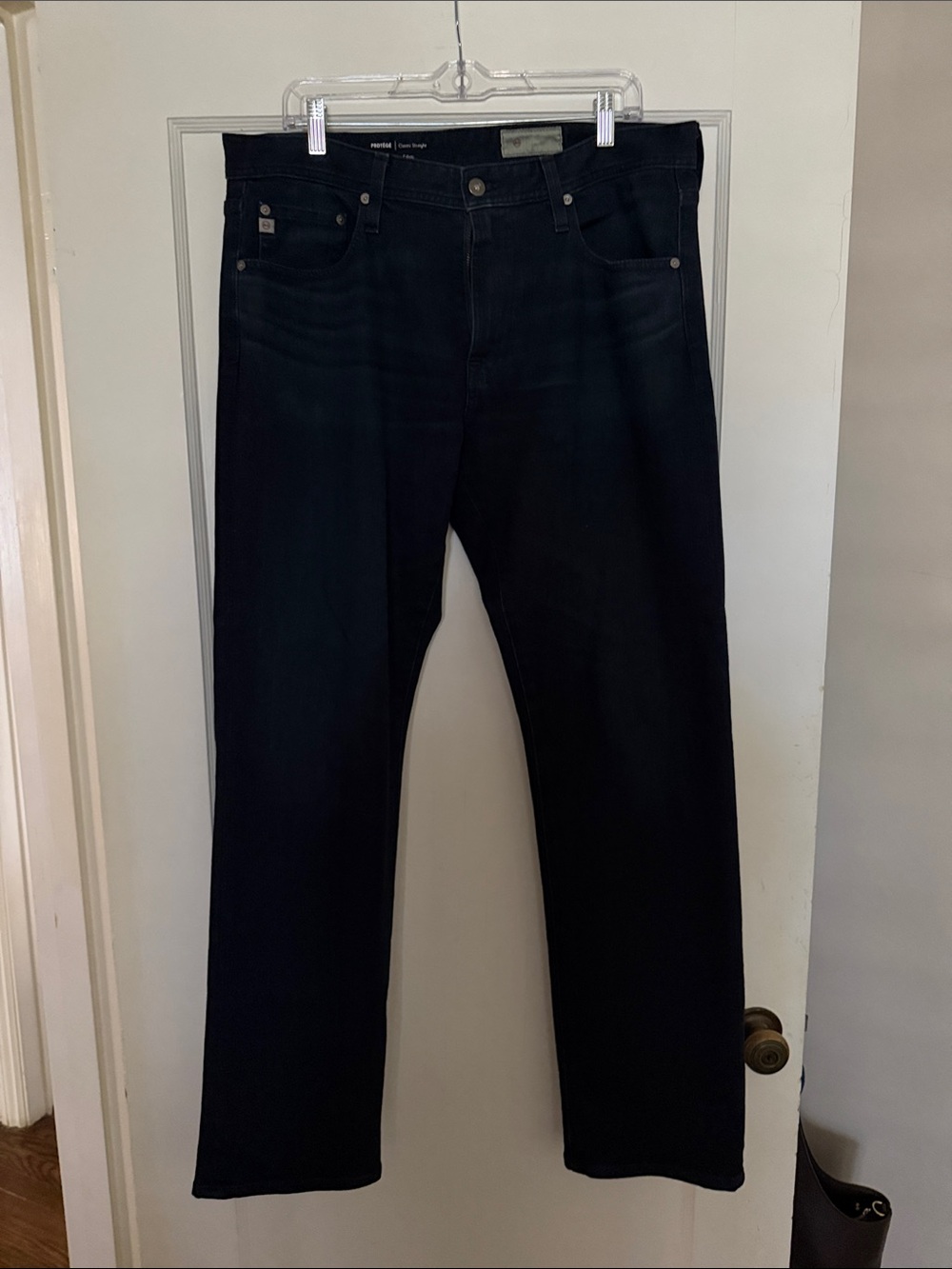 AG Men's Straight-Leg Black Jeans - Classic Everyday Fit